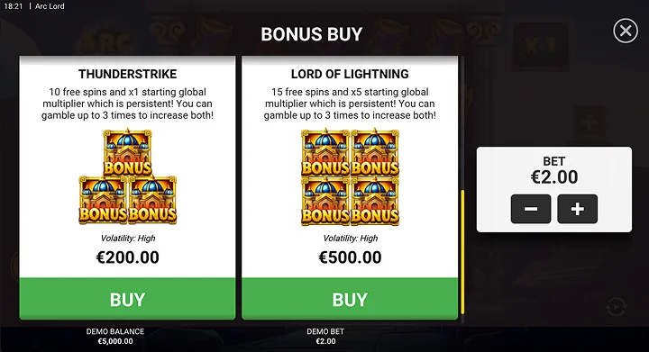 Bonuset Thunderstrike Bonus dhe Lord of Lightning në Arc Lord